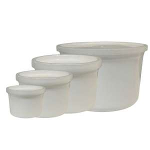 Pote plástico blanco
