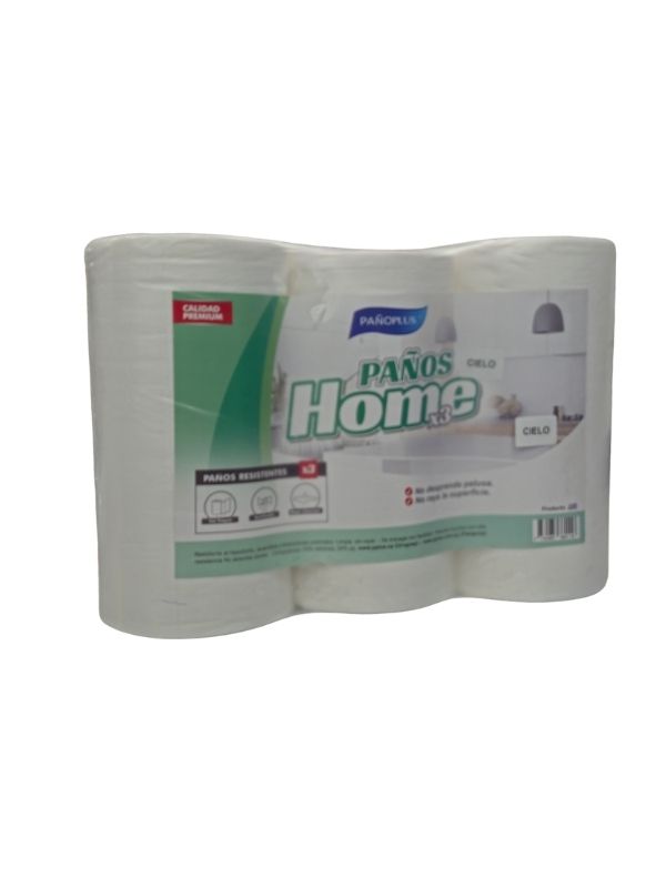 PAÑO HOME 3 ROLLOS 25x26 CM x330un APROX